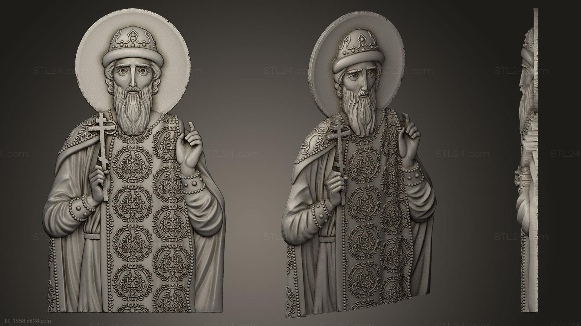 Иконы (Икона Святого Владимира, IK_1858) 3D модель для ЧПУ станка